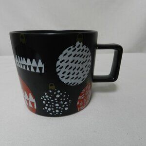 Starbucks 2016 Christmas Mug Cup ornament Matte Black Holidays 14 oz Micro Dish